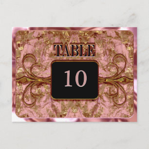 Wimbley Blush Victorian Table Number Card