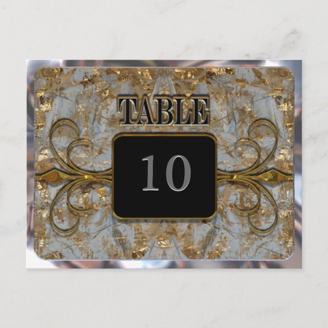 Wimbley Victorian Table Number Card (Front)
