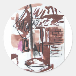 Wimpi's on PCH Apron Classic Round Sticker