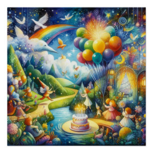 Wimsical Birthday celebration  Poster