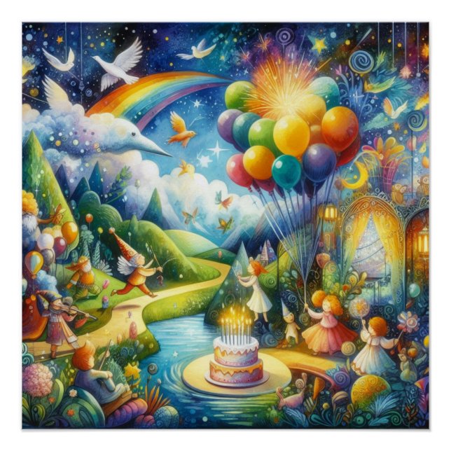 Wimsical Birthday celebration  Poster (Front)