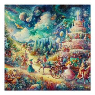 Wimsical Birthday celebration  Poster