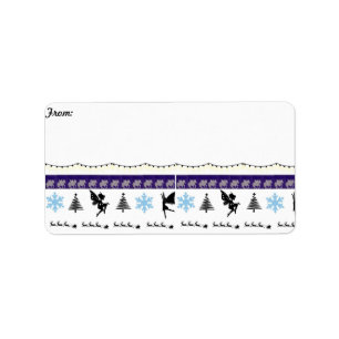 Wimsical christmas return address label
