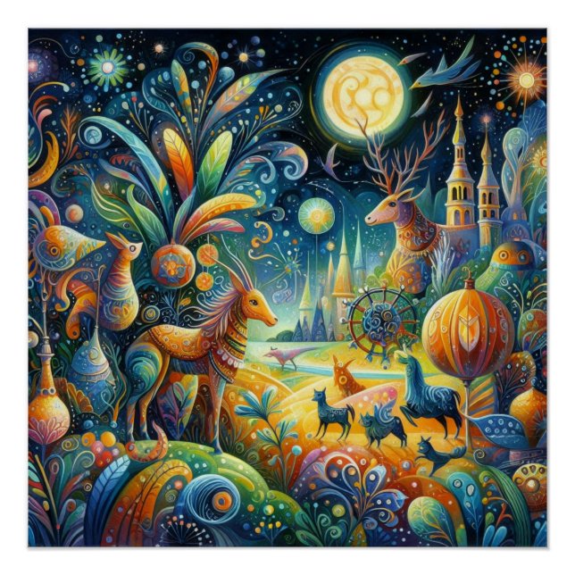 Wimsical garden  poster (Front)