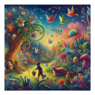 Wimsical garden  poster