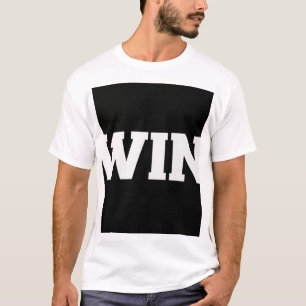 WIN Bold Typography T-Shirt Gym Fitness Motivati
