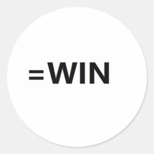=win classic round sticker