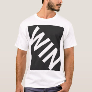 WIN Diagonal Streetwear Typography T-Shirt Urban