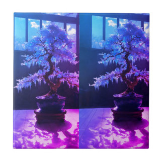 "win Ice Bonsai in Parallel Universe Ceramic Tile" Tile