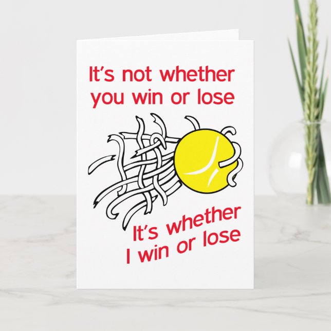 Win or Lose Tennis Card (Front)