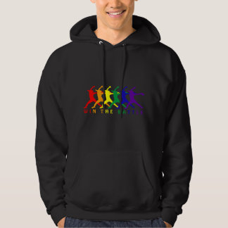 Win the Battle Fast pitch Softball Pitcher LGBT Ga Hoodie