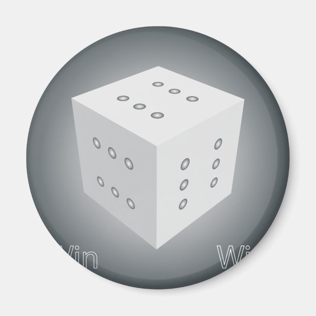 win win lucky dice magnet (Front)