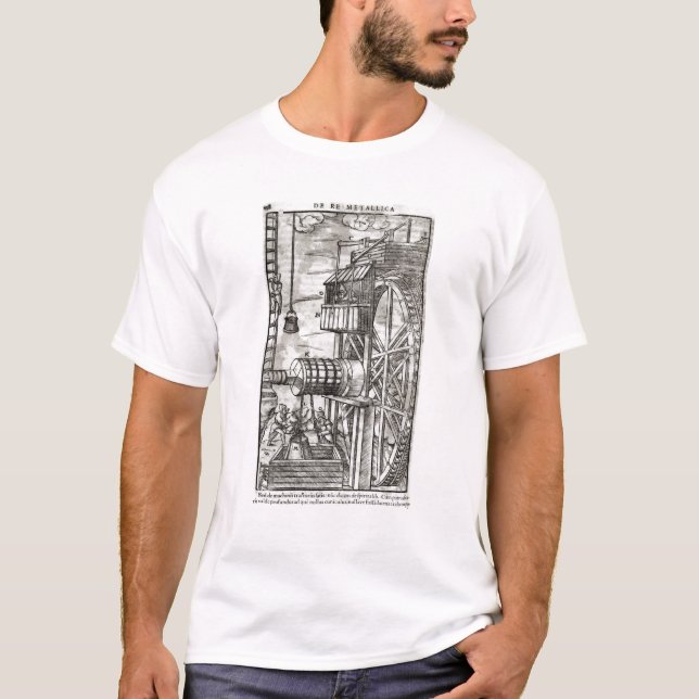 Winch for getting water from a mine T-Shirt (Front)