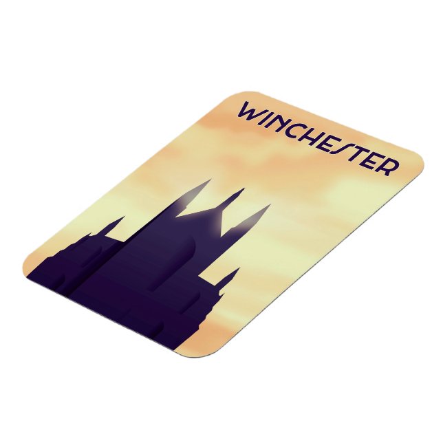 Winchester Cathedral travel poster poster print Magnet (Left Side)