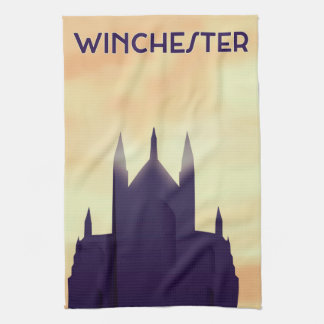 Winchester Cathedral travel poster poster print Tea Towel