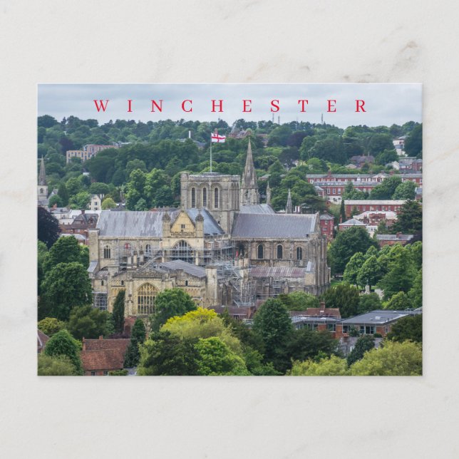 Winchester Cathedral view postcard (Front)