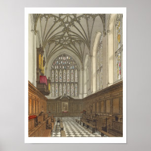 Winchester College Chapel, from 'History of Winche Poster