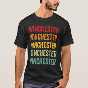 Winchester County Virginia Rainbow Text Design T-Shirt