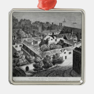 Winchester House, Southwark in about 1649 Metal Tree Decoration