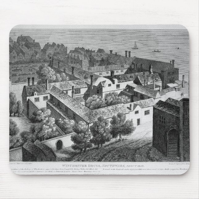 Winchester House, Southwark in about 1649 Mouse Mat (Front)