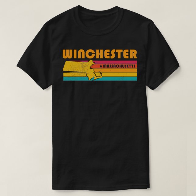Winchester Massachusetts Vintage Distressed Souven T-Shirt (Design Front)