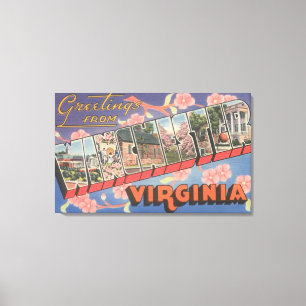 Winchester, Virginia - Large Letter Scenes Canvas Print