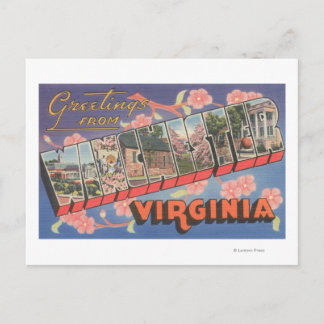 Winchester, Virginia - Large Letter Scenes Postcard