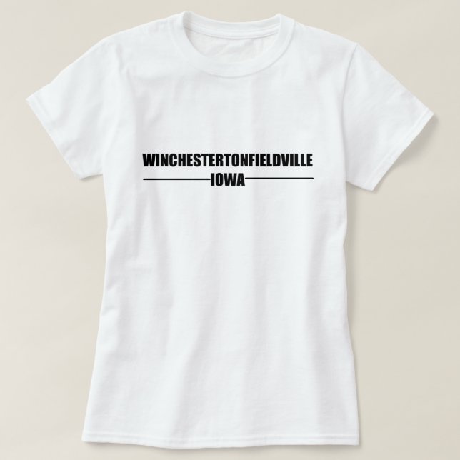 Winchestertonfieldville, Iowa T-Shirt (Design Front)