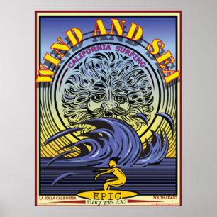 WIND AND SEA LA JOLLA CALIFORNIA SURFBREAK POSTER