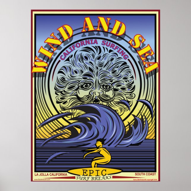 WIND AND SEA LA JOLLA CALIFORNIA SURFBREAK POSTER (Front)