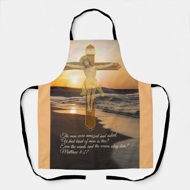 Wind And Waves Obey Him Apron (Front)