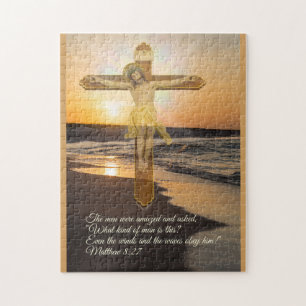Wind And Waves Obey Him Jigsaw Puzzle