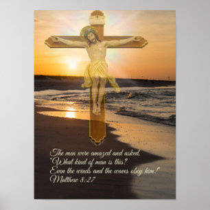 Wind And Waves Obey Him Poster