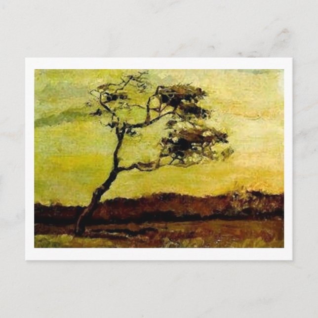 Wind-Beaten Tree, Vincent van Gogh Postcard (Front)