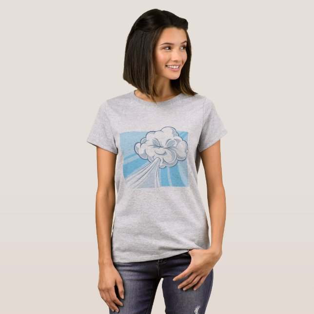 Wind Blowing Cloud T-Shirt (Front Full)