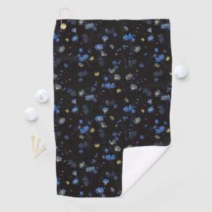 Wind Blown Floral Pattern Golf Towel