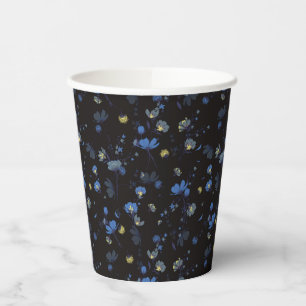 Wind Blown Floral Pattern Paper Cups