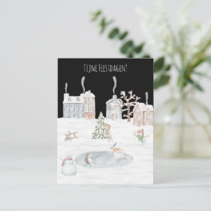 Wind card (10.8cm x 14.2cm) - Happy holidays
