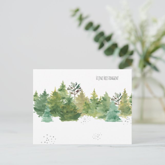 Wind card (10.8cm x 14.2cm) - Happy holidays (Standing Front)