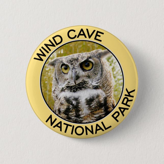 Wind Cave National Park 6 Cm Round Badge (Front)