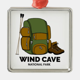 Wind Cave National Park Backpack Metal Tree Decoration