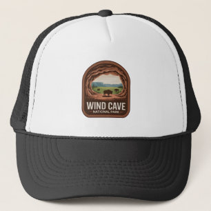 Wind Cave National Park Bison Badge Trucker Hat