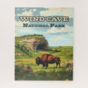 Wind Cave National Park Bison South Dakota Jigsaw Puzzle