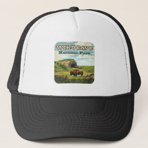 Wind Cave National Park Bison South Dakota Trucker Hat