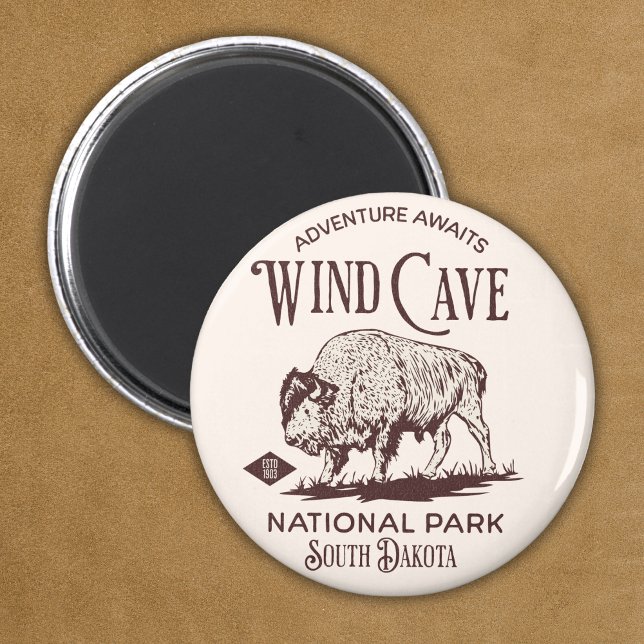 Wind Cave National Park Gift for nature Lovers Magnet (Creator Uploaded)