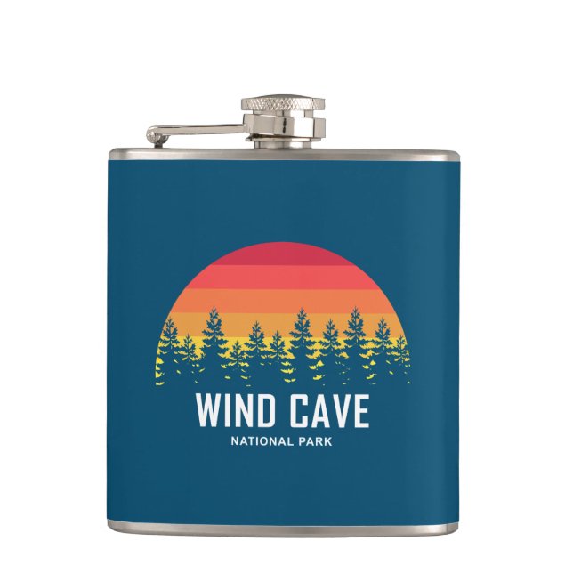 Wind Cave National Park Hip Flask (Front)