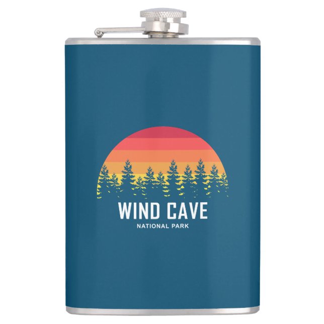 Wind Cave National Park Hip Flask (Front)