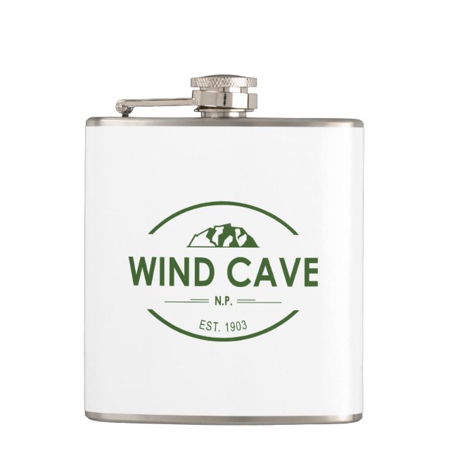 Wind Cave National Park Hip Flask (Front)