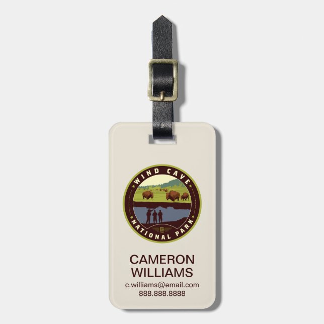 Wind Cave National Park Luggage Tag (Front Vertical)