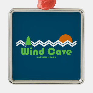 Wind Cave National Park Retro Metal Tree Decoration